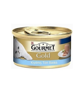 Gourmet Gold Kıyılmış Ton Balıklı Konserve Yetişkin Kedi Maması 85 G