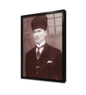 Atatürk Çerçeveli Cam Tablo