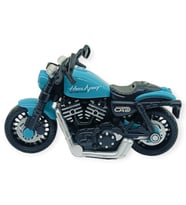 Sürtmeli Işıklı Sesli Chopper Motor Turkuaz 15cm - 1 ADET