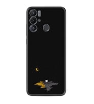 Tecno Pova Neo Kılıf Silikon Desen Özel Seri Ay ve Kedi 1683