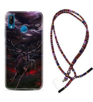 Huawei P20 Lite Mate 10 20 Lite Pro P40 Lite KılıfBoyun Asklı Rasta Silikon Dark Deer 1786