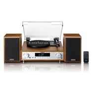 LENCO MC-160 WD PİKAP Hİ-Fİ STEREO SETİ BLUETOOTHLU DAB+ FM RADYO USBLİ MP3 KAYIT ÖZELLİKLİ MÜZİK SETİ PLAKÇALAR AHŞAP (Kahverengi)