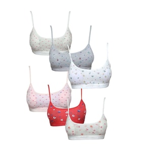 Pedli Ip Askılı Yarım Atlet Desenli Büstiyer 6 Lı Set 1