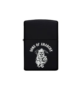 Sons Of Anarchy Desenli Kişiye Özel İsimli Benzinli Siyah Metal Çakmak