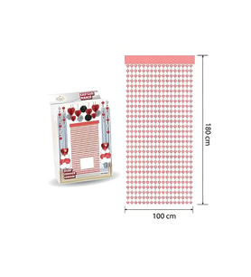Kapı Perdesi Kalp Rose 100*180 Cm