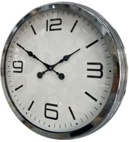 60 cm Krom Metal Dizayn Duvar Saati (Standart)