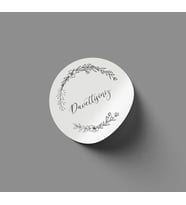 Davetlisiniz Yazılı Etiket  Sticker Paketleme Etiketi 24 adet 4x4 cm