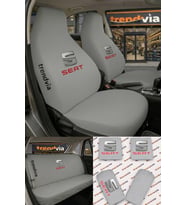 Seat Logolu Oto Koltuk Kılıfı Ön Arka Set – Penye Likralı Universal Koltuk Koruyucu Servis Kılıfı