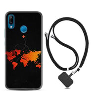 Huawei P20 Lite Mate 10 20 Lite Pro P40 Lite KılıfBoyun Askılı Silikon İz Bırakan Uçak 1778