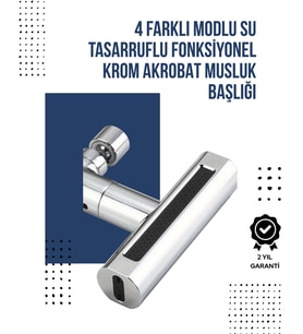 4 Modlu Musluk Başlığı Şelale, Yağmur, Sprey, Köpük Akışı Yüksek Basınç Performansı Modern Tasarım