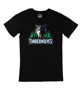 Mavi Minnesota Timberwolves Siyah Tişört