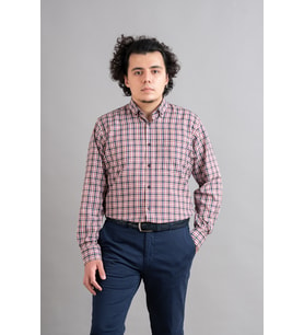 MUGİ CEPLİ RAHAT KESİM MEVSİMLİK ERKEK GÖMLEK (Bordo)