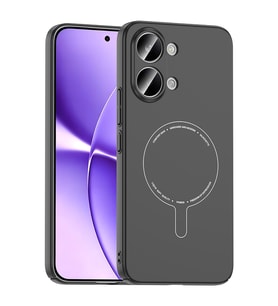 Lexroo Xiaomi Poco X8 Pro Max Kılıf M-Safe Şarj Özellikli Kamera Korumalı Elio Sert PC Kılıf - Siyah