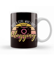 Girl Who Loves Vlogging Vlogger Vlog Influencer Videographer Kupa Bardak Porselen