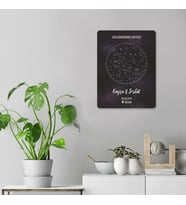 DECORITA Cam Tablo Kişiye Özel Yıldız Haritası 30cm x 40cm (Siyah)