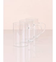 3 Adet Borosilikat Ince Cam Kulplu Bardak 200 Ml Thn83200