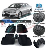 Volkswagen Jetta Havuzlu 3D Paspas Niken Siyah 2005-2010
