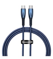 BASEUS GLİMMER SERİ C TO C 100W 1M KABLO-MAVİ