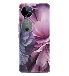 Vivo V40 5G Kılıf Boutique Baskılı Resimli Çiçek Mor Pcode -028