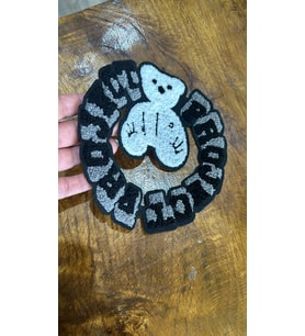 19X19 CM DOKUMA AYICIK ARMA DİKİŞ APLİKE