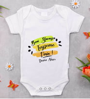 BK Kids İsimli Beni Yavaşça Teyzeme Verin Tasarımlı Bebek Body Zıbın - Model 1