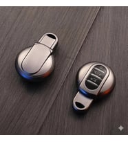 Mini Cooper-S Uyumlu Smart 3 Buton Silikon Oto Anahtar Kumanda Kabı Kılıf Gri