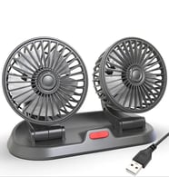 ALLY F410 USB Çift Başlıklı Araç Fanı Oto Fan Vantilatör-(5775) - SSSSSS5631-7384