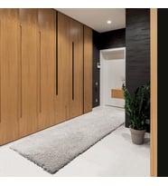 AGKHOME Orijinal Amerikan Shaggy Halı - 80 x 240 cm - Süper Beyaz