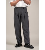 Çift Pileli Yazlık Modal Kumaş Beli Yarım Lastili Baggy Pantolon