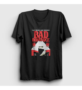 Presmono Unisex Siyah Bad Romance Müzik Lady Gaga T-Shirt 473843tt