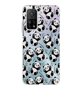 Xiaomi Mi 10 T Pro Uyumlu Kapak Panda Tasarımlı Şeffaf Silikon Kılıf