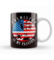 Chemistry Passion US American Flag Chemist Science Lab Tech Kupa Bardak Porselen