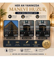 3’lü Sesli Magnet Seti  Nuh Suresi + Mülk Suresi + Hicr Suresi  USB-C Şarjlı Manevi Sesli Magnet