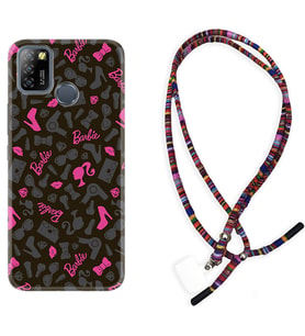 INFINIX Smart 4 5 6 Zero 8 S5 Pro Kılıf Boyun Asklı Rasta Silikon Barbie and Shoes 1413