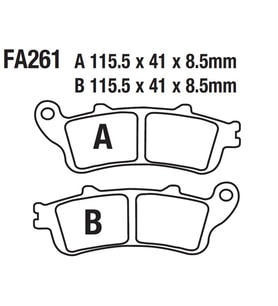 Honda Ön Fren Disk Balatası Fa261 Xl1000 Varadero Goldwing Gl 1800-Cbr 1100 Xx