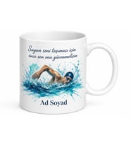 Yüzücüye Hediye Havuz Serbest Kulaç Olimpiyat Derecesi Baskılı Porselen Kupa Bardak