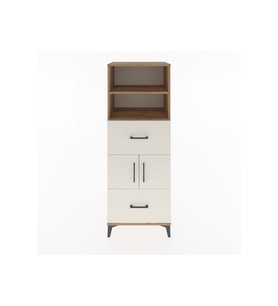Hyperion Dolap 3 Raflı 2 Çekmeceli 2 Kapaklı 60x44x163 Çam-Aytaşı