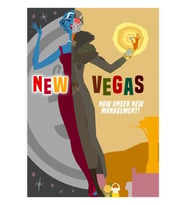 New Vegas Turizm Posteri: Platin Çip Tablo Ahşap Poster Dekoratif