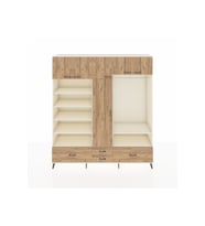 Hyperion Gardrop 18 Raflı 4 Çekmeceli Tek Askılı 220x44x243 Aytaşı-Çam/Çam