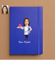 Kişiye Özel Kadın Model 13x21 Mavi Defter-15