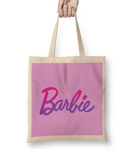 Barbie Purple Shade logo Bez Çanta Uzun Saplı