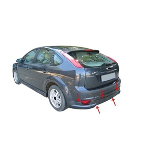 Ford Focus Uyumlu 2 Hatchback Arka Tampon Altı Fiber 2005-2007
