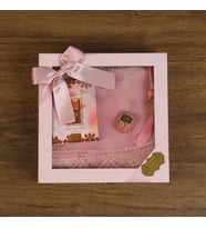 İsme Özel Anneye Hediye Ahşap Cam Kapaklı Kare Kutu Seti - Pembe