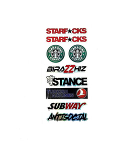 Starf CKS - StarFucks Coffee - Stance - Subway -Turkısh Hepsi bi Arada Hologramlı Çoklu Sticker