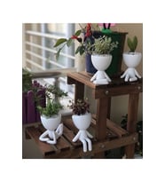 Dekoratif Insansı Saksı 4'lü Set Pinterest