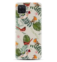 Kılıfland Samsung Galaxy A12 Kılıf Silikon Resimli Kapak Birds Family Stok 304