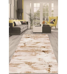 Dijital Kaymaz Taban Yıkanabilir Modern Renkli Salon Halısı Mutfak Halısı Yolluk ND-HT-1309 (Kahverengi)
