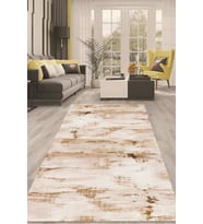 Dijital Kaymaz Taban Yıkanabilir Modern Renkli Salon Halısı Mutfak Halısı Yolluk ND-HT-1309 (Kahverengi)