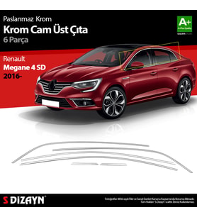 Renault Megane 4 SD Krom Cam Üst Çıtası 6 Prç. 2016-2020