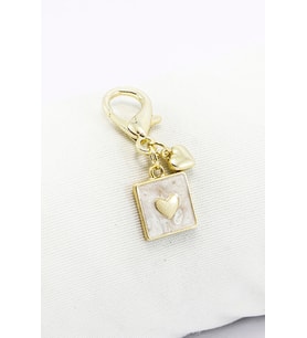 Mineli Metal Kalp Klipsli Cüzdan Süsü Charm Çanta Süsü Anahtarlık